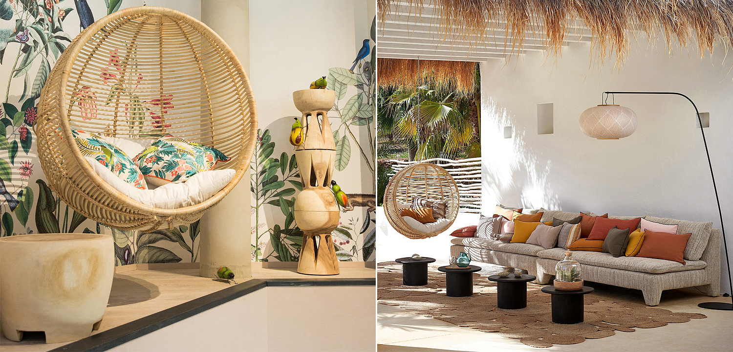 Подвесное кресло Wicker Hanging Chair Подвесное кресло Wicker Hanging Chair - Loft-Concept в Волгограде