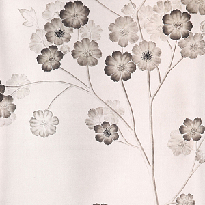 Обои ручная роспись Anemones in Light Special Colourway SC-236 on Tarnished Silver gilded silk