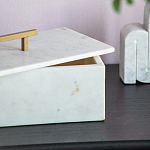 Шкатулка из белого мрамора Save Time варинант исполнения - 5 | Loft Concept в Волгограде