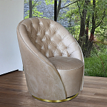 Кресло вращающееся велюровое кремовое Rotation варинант исполнения - 4 | Loft Concept в Волгограде