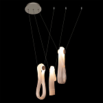 Подвесной светильник белого цвета с 3-мя изогнутыми плафонами Flow Loop варинант исполнения - 5 | Loft Concept в Волгограде