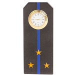 Часы погон подарочные настольные Авиация ВМФ из натурального камня Змеевик Military Clock варинант исполнения - 4 | Loft Concept в Волгограде