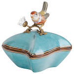 Фарфоровая шкатулка с птицей Eden Garden Blue варинант исполнения - 1 | Loft Concept в Волгограде