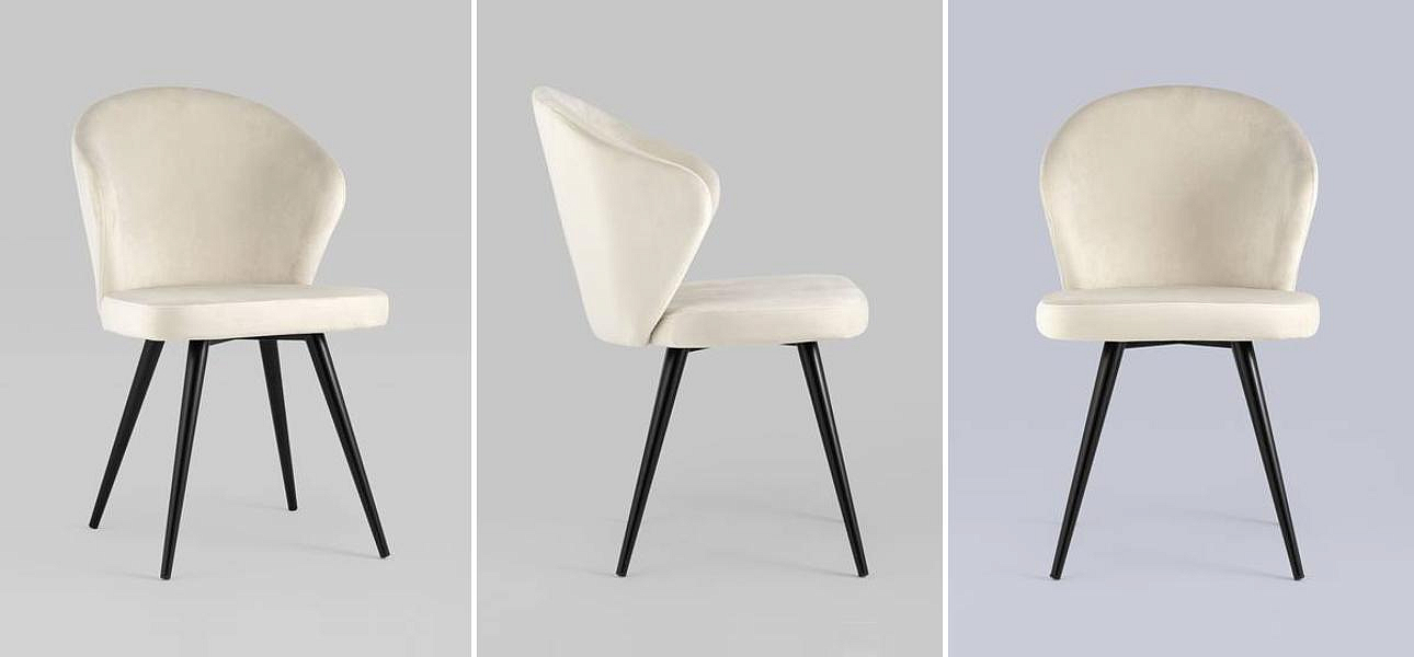Стул Кремовый Бархат Volante Chair Стул Кремовый Бархат Volante Chair - Loft-Concept в Волгограде