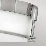 Потолочный светильник для ванных комнат цвета никель с плафоном из опалового стекла и декоративными держателями Hinkley варинант исполнения - 4 | Loft Concept в Волгограде