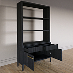 Стеллаж Primo с ящиками Черный дуб  варинант исполнения - 7 | Loft Concept в Волгограде