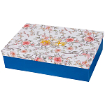 Чайный набор из фарфора синий на 6 персон 12 предметов Flower Porcelain Collection варинант исполнения - 3 | Loft Concept в Волгограде