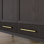 Большой Шкаф Primo Темный орех с 3 дверьми и 3 выдвижными ящиками варинант исполнения - 6 | Loft Concept в Волгограде