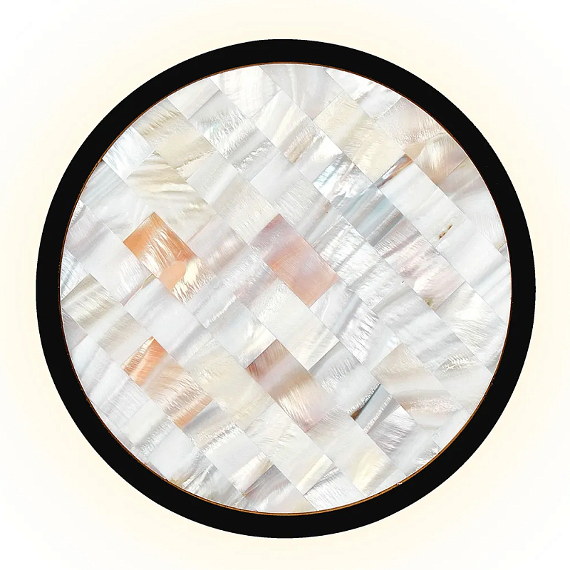 Бра в форме диска с перламутровыми прямоугольниками из морской ракушки Touch of Marine Charm Золотой Черный в Волгограде | Loft Concept 