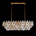 Люстра овальная с многослойными белыми и прозрачными подвесками Character Chandelier варинант исполнения - 3 | Loft Concept в Волгограде