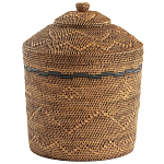 Корзина с крышкой из плетеного ротанга Jumaane Wicker Basket варинант исполнения - 1 | Loft Concept в Волгограде
