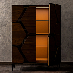 Высокий комод с узором из шпона на фасаде Sahara варинант исполнения - 2 | Loft Concept в Волгограде