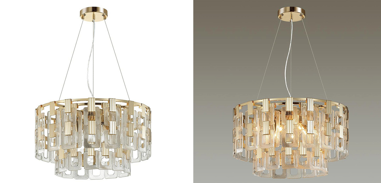 Люстра Ribbed Elements Pendant Round 52 Люстра Ribbed Elements Pendant Round 52 - Loft-Concept в Волгограде