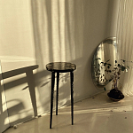 Круглый журнальный столик со столешницей из эпоксидной смолы Epoxy Resin Flowers Coffee Table варинант исполнения - 6 | Loft Concept в Волгограде