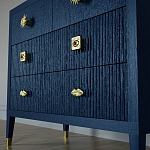 Бельевой Комод с 4 ящиками Elsa Dreams Blue варинант исполнения - 4 | Loft Concept в Волгограде