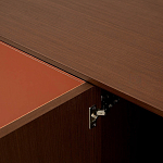 Комод с декором из кожи Orange Leather Chest of Drawers варинант исполнения - 2 | Loft Concept в Волгограде