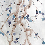 Обои ручная роспись Plum Blossom Hokusai on Tarnished Silver gilded paper варинант исполнения - 2 | Loft Concept в Волгограде