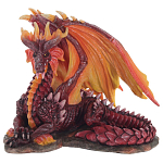 Декоративная статуэтка Дракон Красный Red Dragon with Orange Wings Statuette варинант исполнения - 1 | Loft Concept в Волгограде