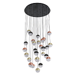 Люстра каскадная с черным круглым основанием 27 подвесов Celestial Waltz варинант исполнения - 2 | Loft Concept в Волгограде