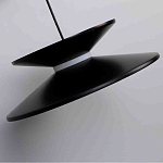 Бра черного цвета с двойным абажуром в форме конусов Obsidian Touch варинант исполнения - 3 | Loft Concept в Волгограде