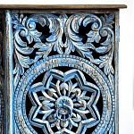 Комод с резным фасадом Blue Carved Chest of Drawers варинант исполнения - 3 | Loft Concept в Волгограде