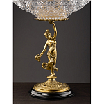 Чаша стеклянная прозрачная на бронзовой подставке с фигуркой девушки Eden Garden варинант исполнения - 6 | Loft Concept в Волгограде