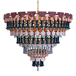 Люстра круглая с декором из разноцветных элементов в виде листьев Changing Seasons варинант исполнения - 4 | Loft Concept в Волгограде