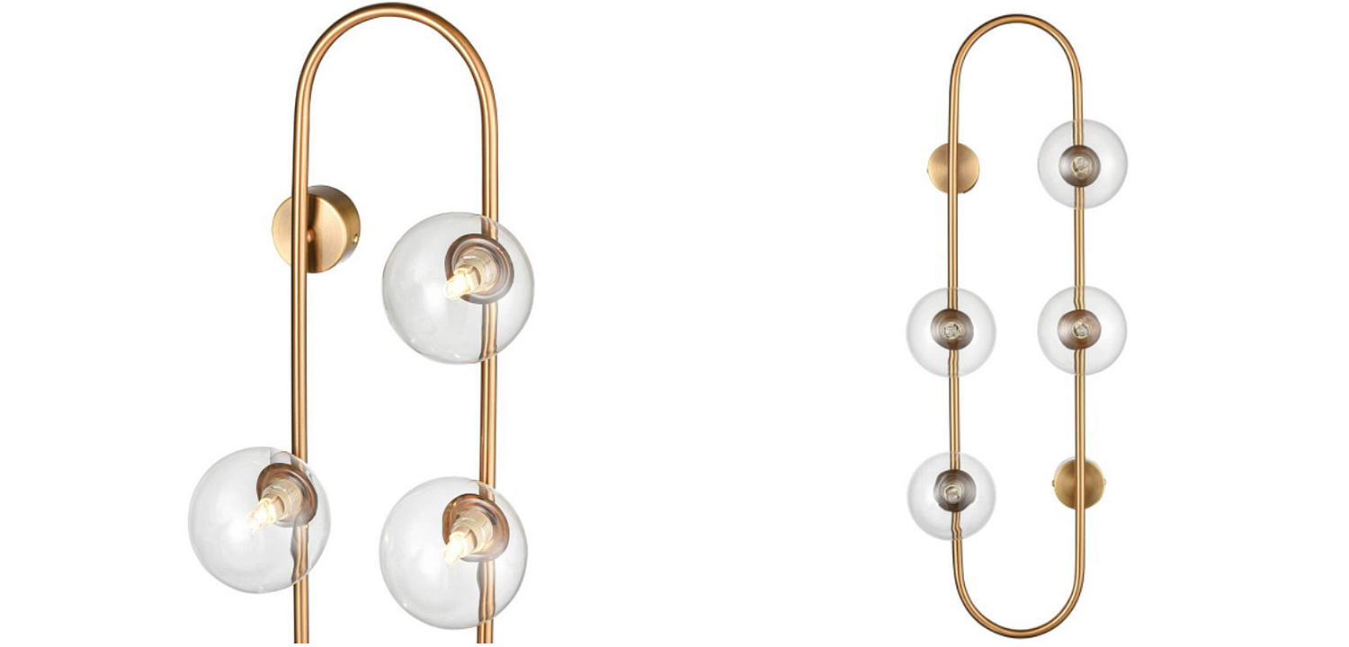 Бра HOOP WALL Lamp Gold Transparent 4 Бра HOOP WALL Lamp Gold Transparent 4 - Loft-Concept в Волгограде