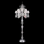 Торшер с 12-ю белыми текстильными абажурами и хрустальными подвесками Lustre Reverie варинант исполнения - 1 | Loft Concept в Волгограде