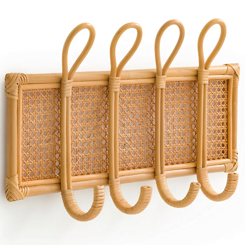 Настенная вешалка из ротанга Wila Wall Hanger M Бежевый Настенная вешалка из ротанга Wila Wall Hanger M Бежевый в Волгограде | Loft Concept