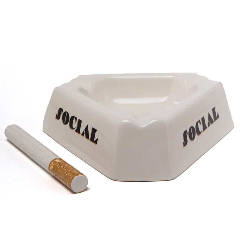 Блюдо Seletti Social Smoker Белый Черный Блюдо Seletti Social Smoker Белый Черный в Волгограде | Loft Concept
