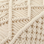 Чехол на подушку с макраме бежевого цвета Macrame варинант исполнения - 2 | Loft Concept в Волгограде