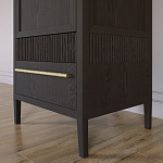 Узкий Шкаф Primo с 2 выдвижными ящиками Темный орех варинант исполнения - 4 | Loft Concept в Волгограде