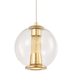 Подвесной светильник с плафоном в форме шара Inner Gleam Orb gold