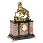 Часы настольные из натурального камня с декором в виде коня Horse Stone Clock варинант исполнения - 4 | Loft Concept в Волгограде