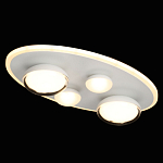 Потолочный светильник овальной формы белого цвета с 4-мя лампами Lunar Pebbles варинант исполнения - 3 | Loft Concept в Волгограде