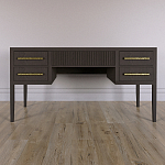 Большой Рабочий стол Primo с 5 выдвижными ящиками Темный орех варинант исполнения - 1 | Loft Concept в Волгограде