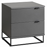 Тумба прикроватная цвета графит с ящиками Strict Lines варинант исполнения - 1 | Loft Concept в Волгограде