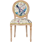 Стул из массива бука с изображением птиц и цветов Beige Green Chinoiserie Garden Chair варинант исполнения - 1 | Loft Concept в Волгограде