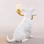 Настольная лампа в виде щенка Puppy White Table Lamp варинант исполнения - 3 | Loft Concept в Волгограде
