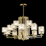 Люстра многоярусная с 15-ю цилиндрическими плафонами из стекла Laurent варинант исполнения - 3 | Loft Concept в Волгограде