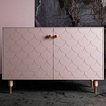 Дизайнерский комод розовый с фактурным фасадом Tiles варинант исполнения - 1 | Loft Concept в Волгограде