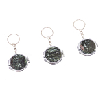 Зеркало брелок карманное двухстороннее из натурального камня Серафинит Stone Mirrors варинант исполнения - 8 | Loft Concept в Волгограде