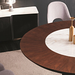 Обеденный стол круглый на чёрном фигурном основании Bosnia dinning table  варинант исполнения - 1 | Loft Concept в Волгограде