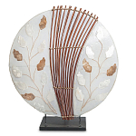 Настольная лампа из перламутра и дерева на подставке Indonesian Petal варинант исполнения - 2 | Loft Concept в Волгограде