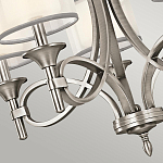 Люстра с белыми тканевыми абажурами в прозрачных стеклянных цилиндрах Kichler варинант исполнения - 8 | Loft Concept в Волгограде