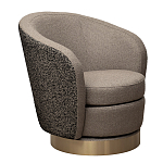 Кресло вращающееся черно-золотая рогожка Julia Armchair Golden Belt варинант исполнения - 1 | Loft Concept в Волгограде