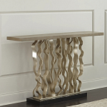 Консоль с прямоугольной столешницей и фактурным основанием Waves варинант исполнения - 1 | Loft Concept в Волгограде