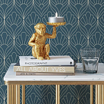 Подсвечник золотая обезьяна с блюдцем Golden Monkey варинант исполнения - 1 | Loft Concept в Волгограде