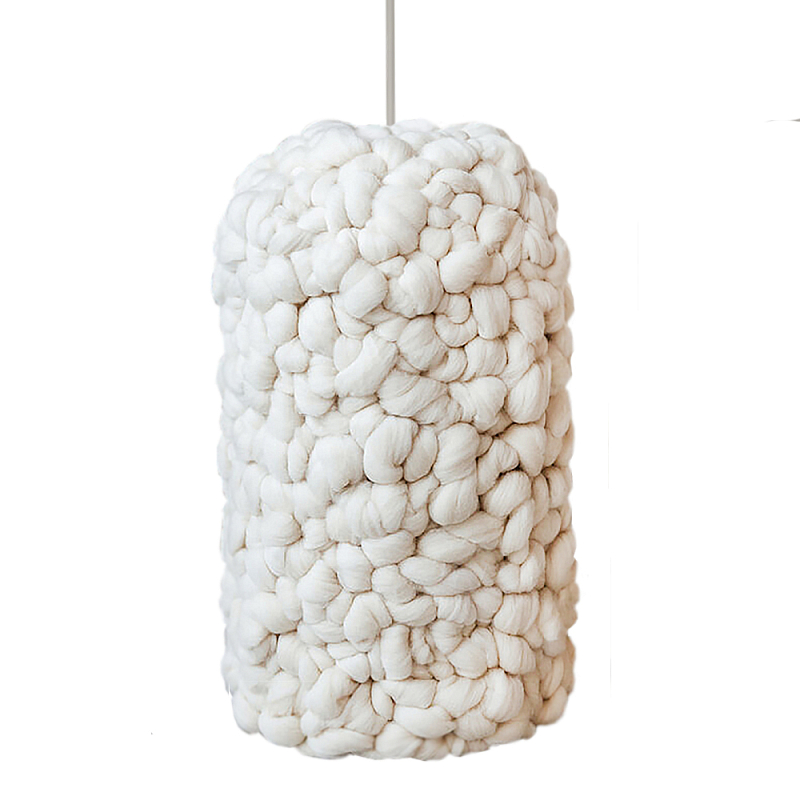 Вязаный Светильник Wool Knitted Lamp Elongated Shape Бежевый Вязаный Светильник Wool Knitted Lamp Elongated Shape Бежевый в Волгограде | Loft Concept